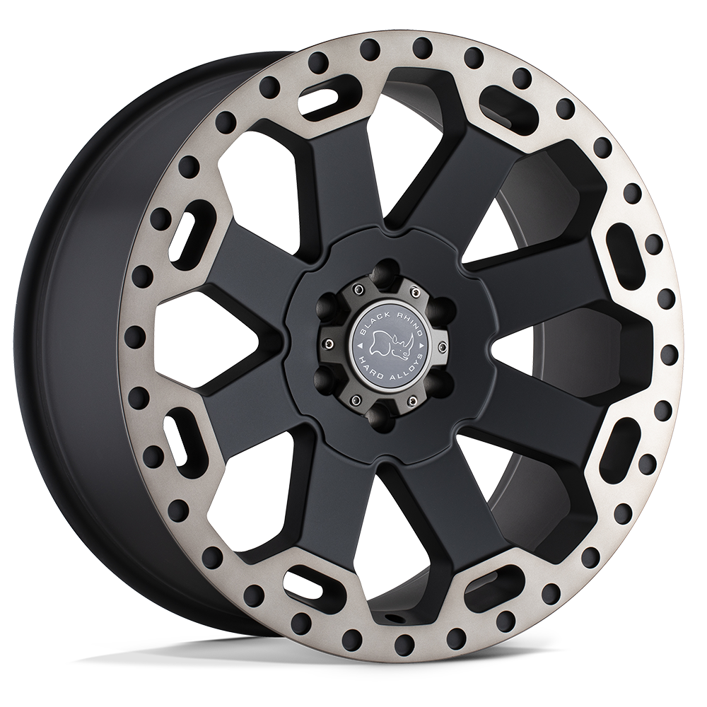 17x9 Black Rhino WAR Warlord Black W/Tint Wheel 6x5.5 Bolt Pattern  12 Offset